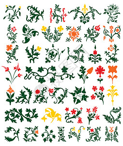 自然装饰插图叶子边界艺术风景环境植物装饰品卡片背景图片