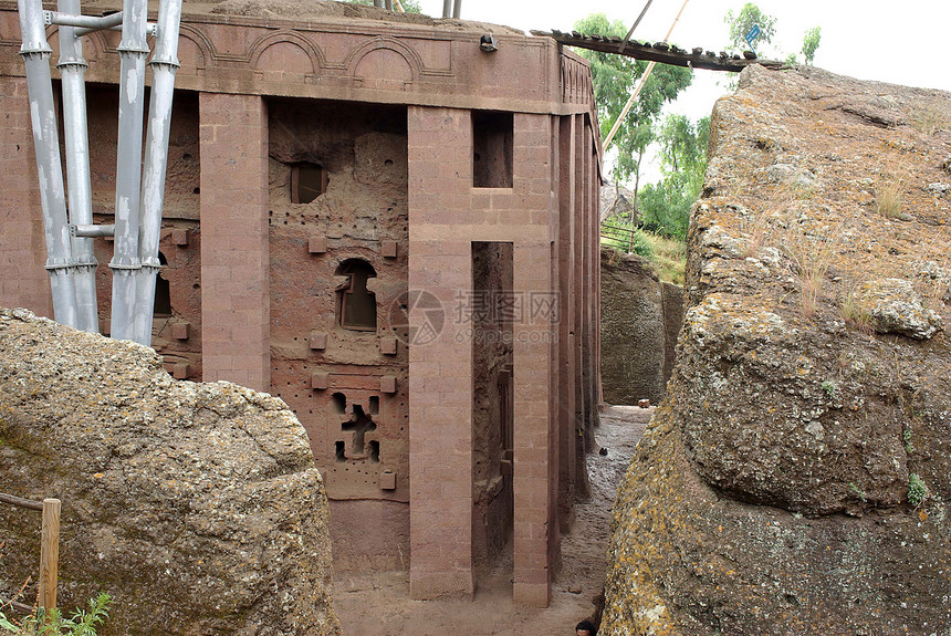 埃塞俄比亚拉利贝拉教堂考古学宗教石头考古建筑学纪念碑图片