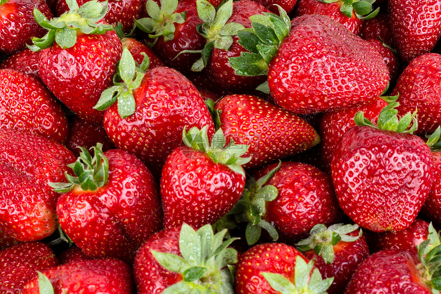 草莓背景浆果宏观花园果汁水果团体早餐饮食营养食物图片
