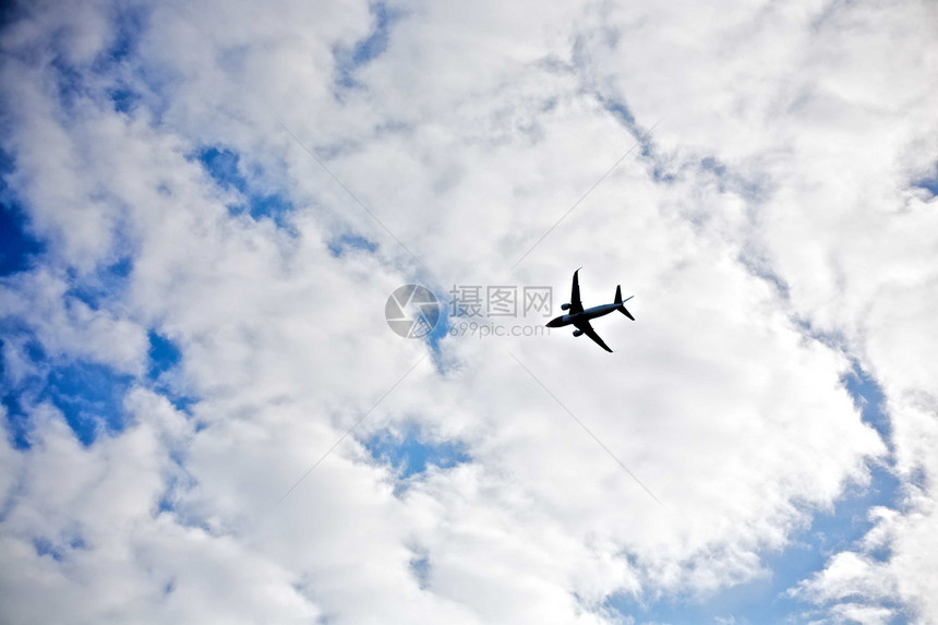 飞机飞航飞行者航空公司侧影蓝天飞行器图片