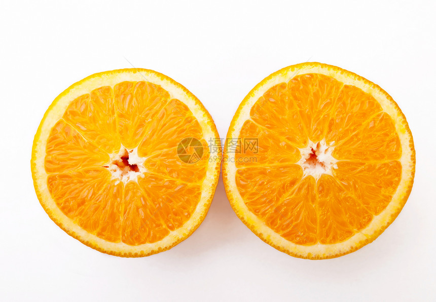 两块切橙子图片