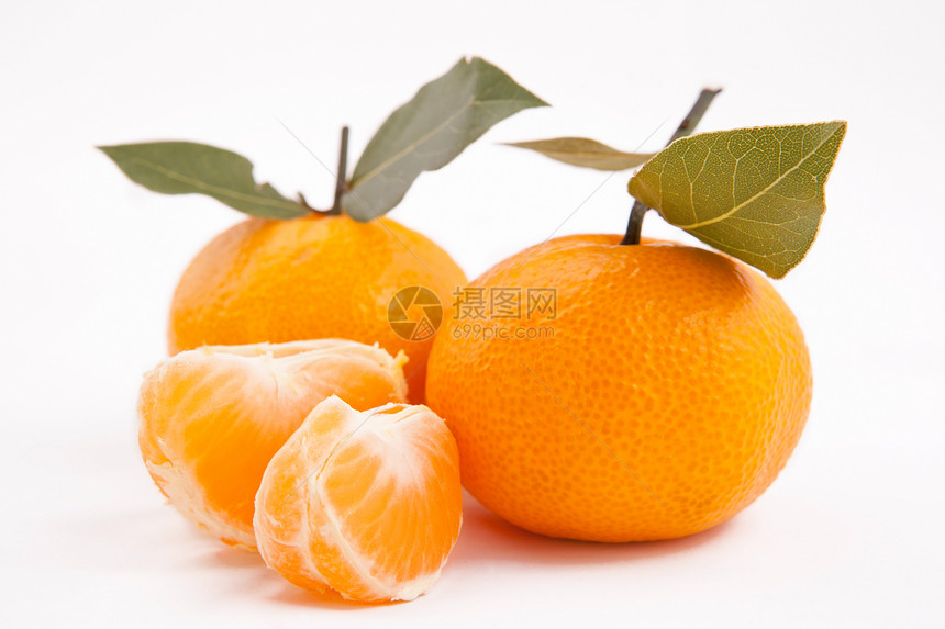 坦格林绿色甜点橙子柑桔热带叶子食物图片
