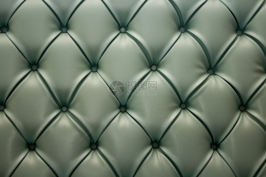 皮革衬垫绿色家具复兴复古沙发菱形装潢六边形纺织品图片