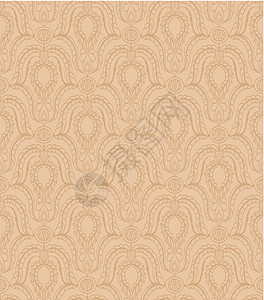 帕罗拉佛罗罗拉无缝装饰品滚动插图墙纸棕色风格装饰坡度叶子艺术皇家插画