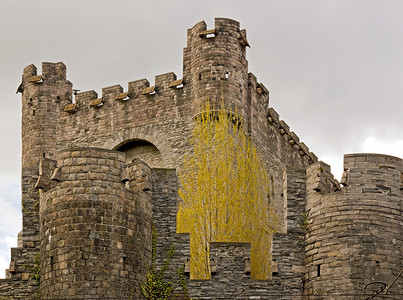 比利时根特伯爵堡垒背景图片
