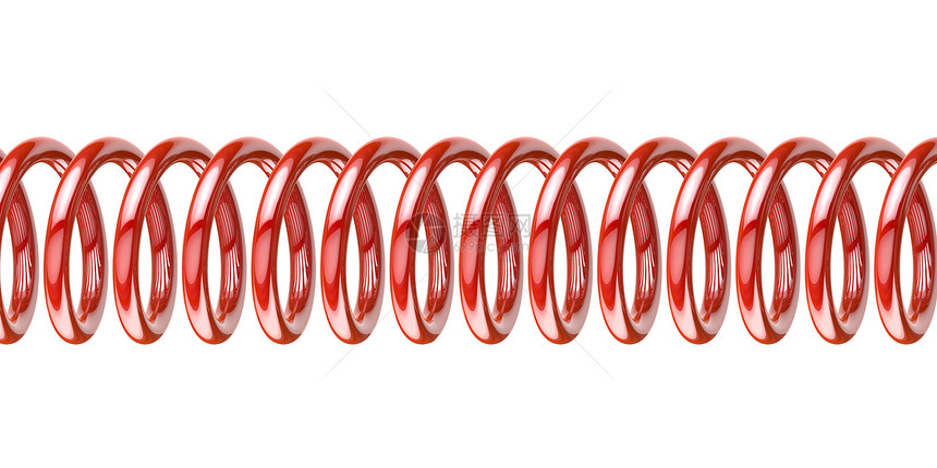 春天  正交红色车辆螺旋弹簧部分字法金属机件图片