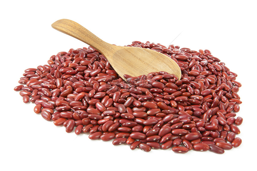 红豆蔬菜营养饮食核心勺子豆类食物植物粮食美食图片
