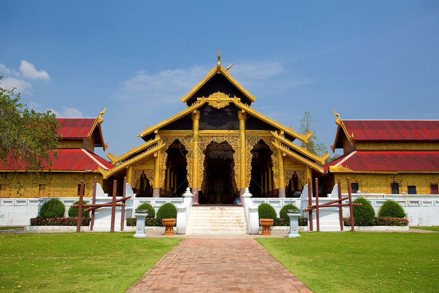 缅甸皇宫智慧历史数字游客建筑学寺庙旅行金子崇拜雕塑图片