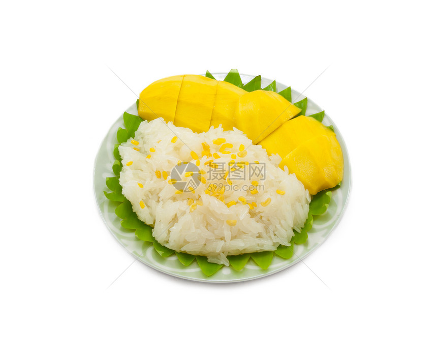 粘性稻谷芒果种子文化甜点营养美食坚果早餐牛奶热带午餐图片