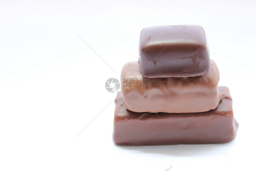 堆叠巧克力甜点牛奶棕色饮食糖果美食小吃图片