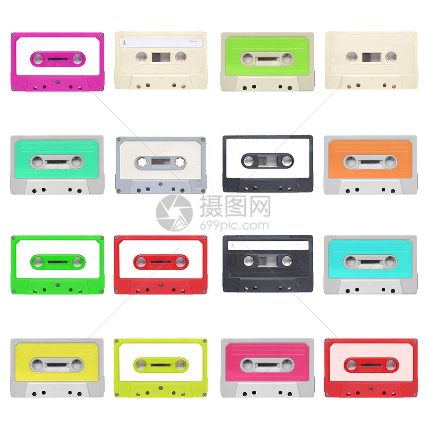 磁带盒磁带记录技术空白音响电子产品白色艺术音乐立体声图片