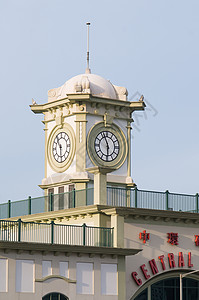中港中央码头建筑中央旅行建筑学时间背景图片