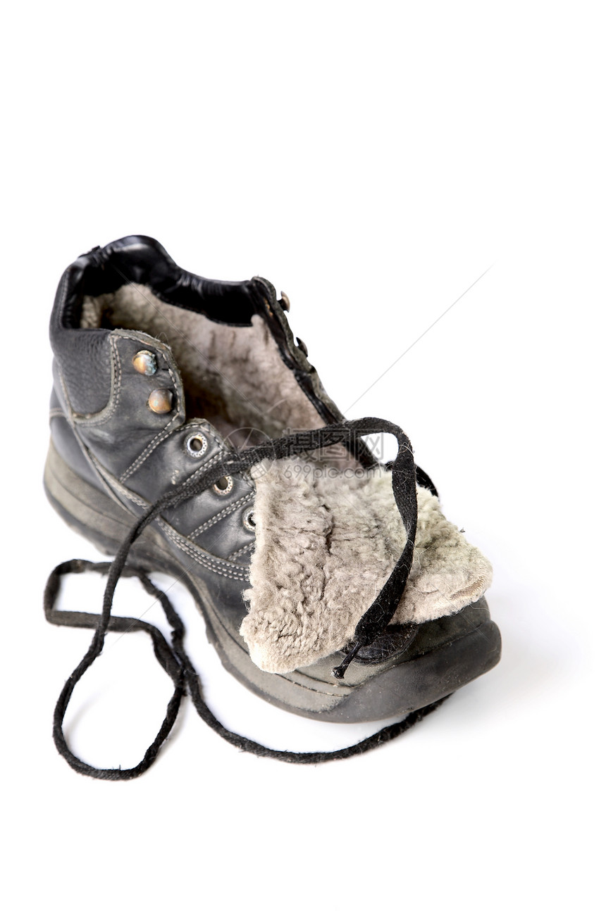 旧冬季靴子 带隔离带图片