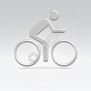 骑自行车图标骑自行车者图标 3d背景
