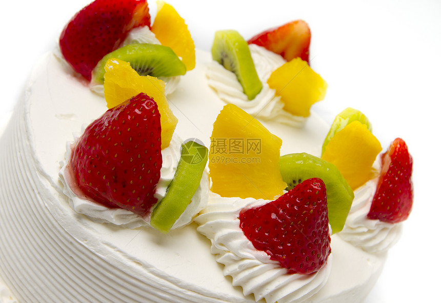 水果蛋糕照片营养黄色甜点红色绿色健康食物菠萝奇异果图片