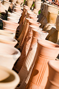 陶器作坊棕色创造力文化市场工艺商品黏土土制土地背景图片