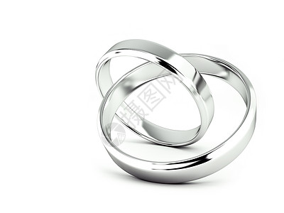 联合结婚戒指 3D背景图片