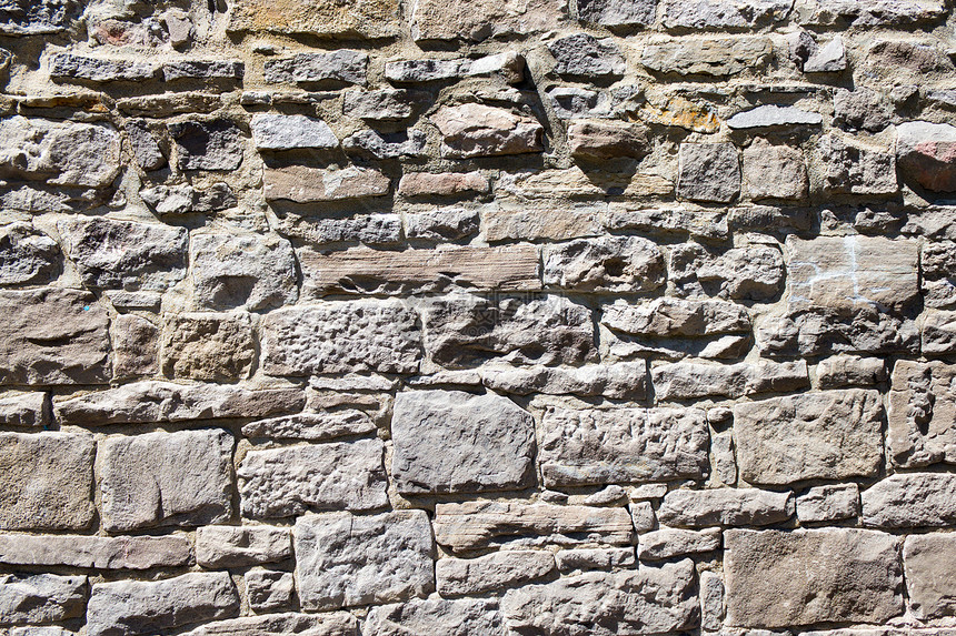 旧墙壁背景水平城墙砂浆防御灰色水泥石头积木城市图片