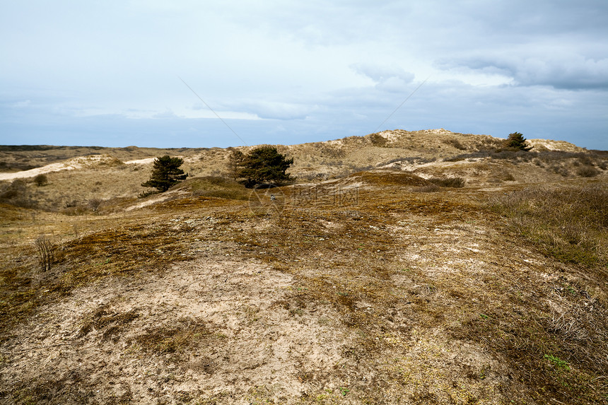 沙山曲线地平线荒野远足天空苔藓旅行多云农村风暴图片