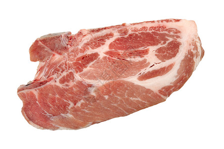 原肉块红色牛扒食物营养猪肉白色背景图片