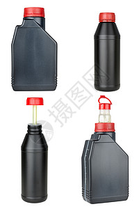 黑色塑料瓶一套装有油的塑料瓶背景