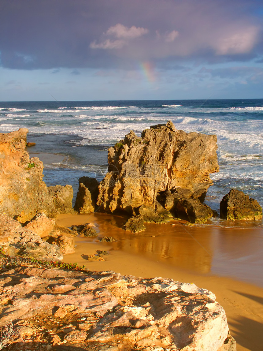 维多利亚澳大利亚海岸直线海岸线旅行风景环境海洋潮汐场景荒野地形编队图片