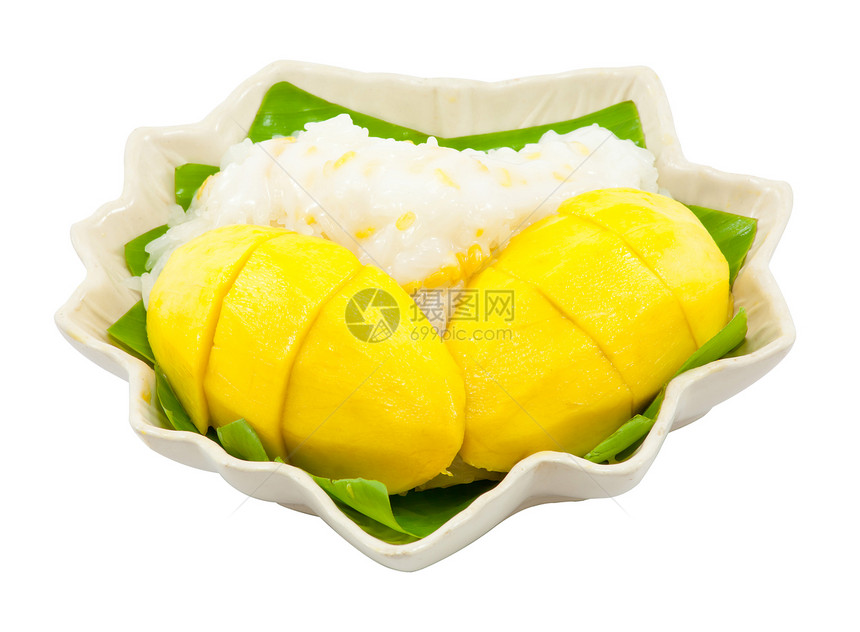 粘性稻谷芒果种子牛奶午餐美食文化奶油营养热带食物水果图片