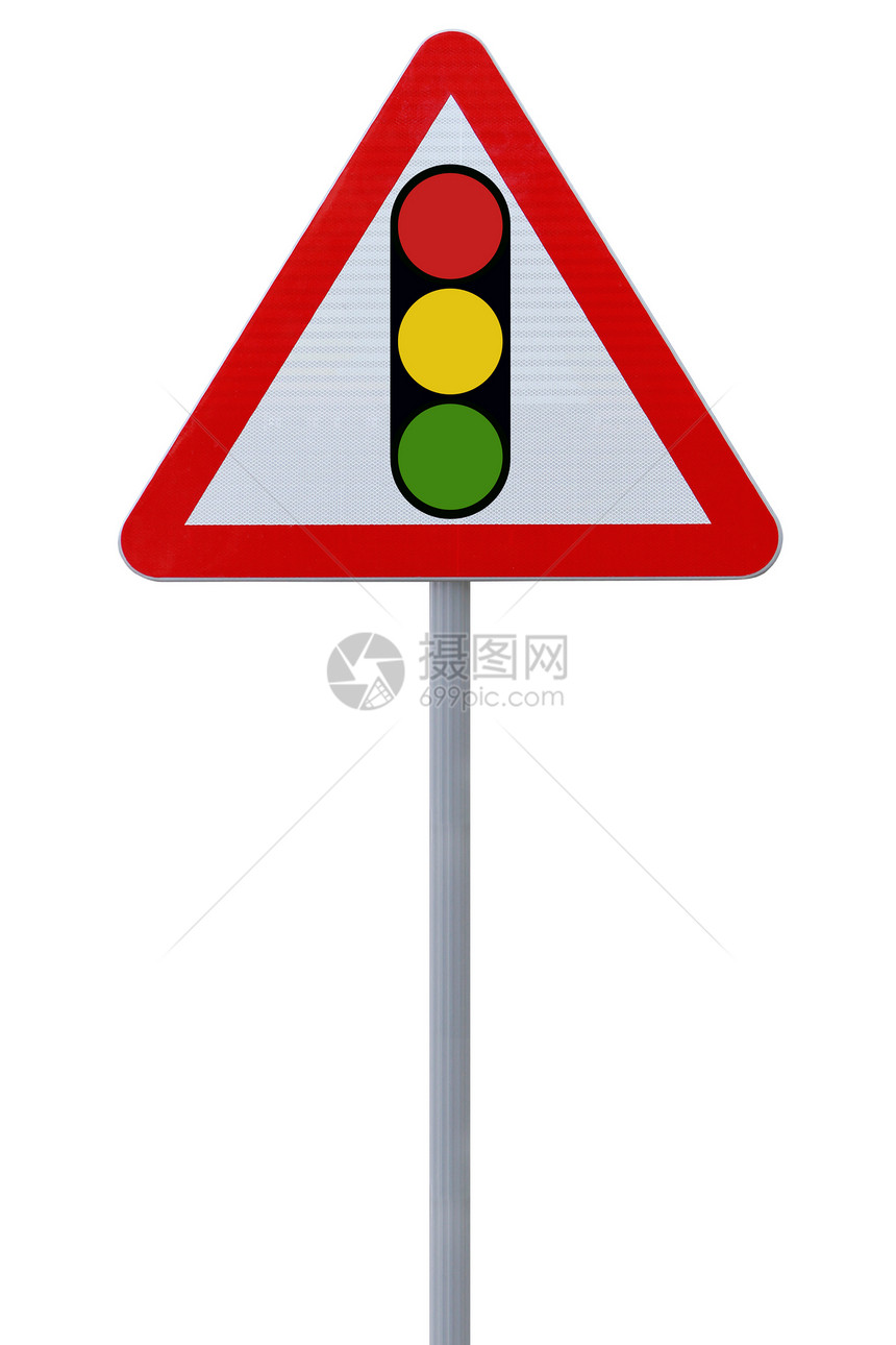 光头交通红绿灯黄色白色绿色标志红色安全三角形危险图片