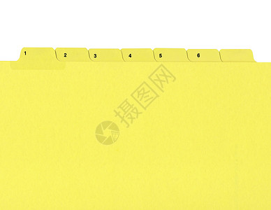 文档文件夹贮存绿色黄色标签编号数字床单商业卡片白色背景图片