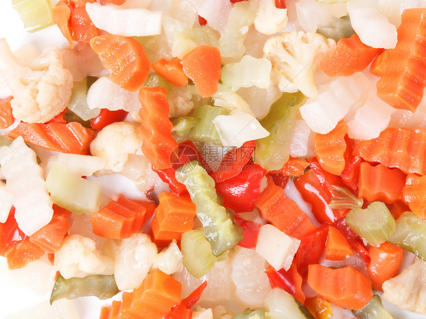 混合蔬菜萝卜绿色美食洋葱盘子食物菜花白色宏观芹菜图片
