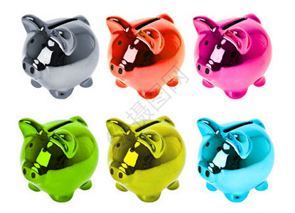 陶瓷玩具猪猪银行艺术商业硬币货币插图投资财政鼻子生活盒子设计图片