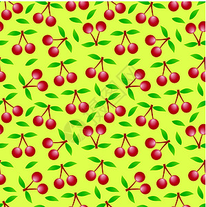 樱桃  无缝无缝模式和抽象自然背景饮料食物水果织物饮食墙纸季节插图夹子背景图片
