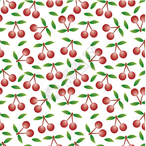 樱桃  无缝无缝模式和抽象自然背景饮料夹子季节食物织物插图饮食水果墙纸背景图片