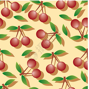 樱桃莫吉托樱桃  无缝无缝模式和抽象自然背景夹子墙纸季节水果插图织物饮食饮料食物设计图片