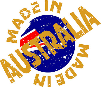 凯亚澳大利亚制造的矢量标签横幅邮票销售商业旗帜国家徽章插画