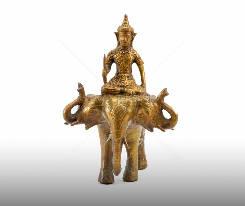 三头大象雕像雕塑建筑白色建筑学宗教装饰品工艺祷告金子黄色图片