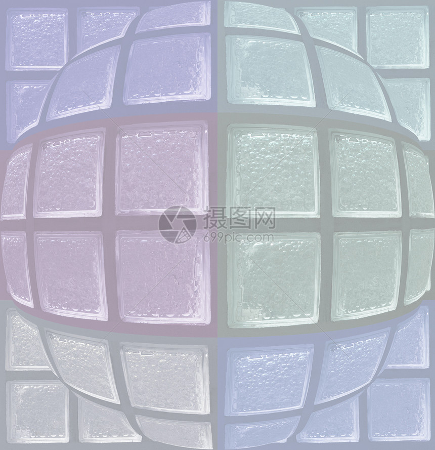 玻璃背景蓝色创造力墙纸风格网络装饰马赛克奢华立方体艺术品图片
