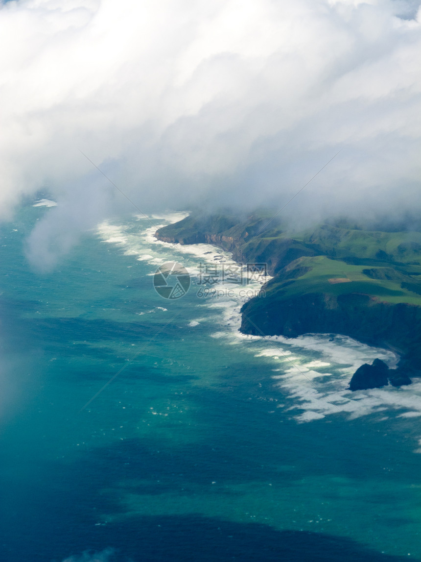 塔斯曼海滨NZ北岛气氛气象岩石荒野环境空气海滩冲浪波浪飞行图片