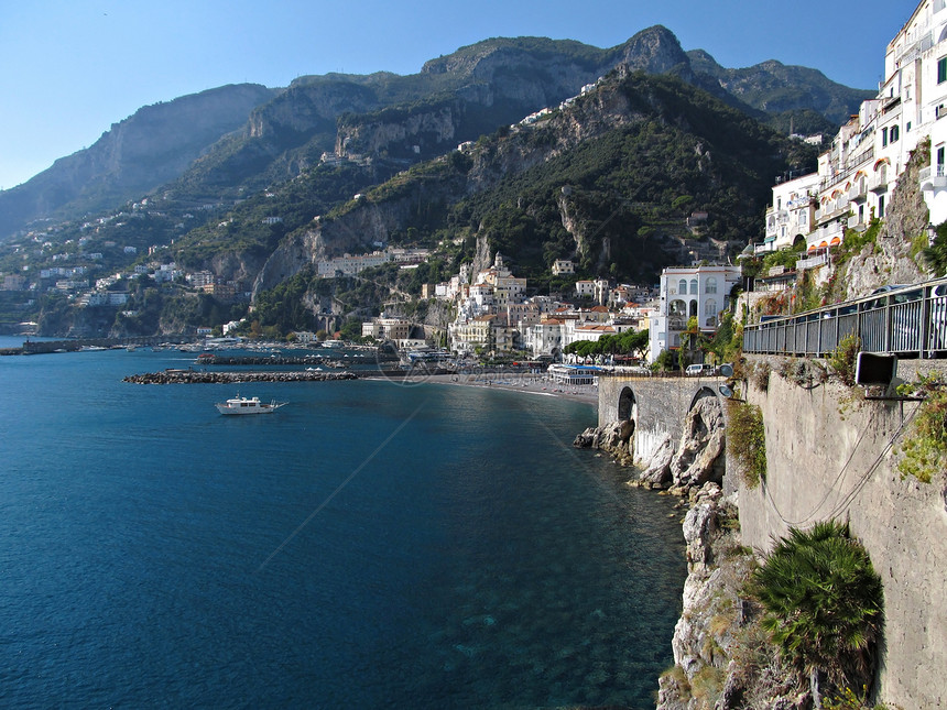 Amalfi 海岸视图图片
