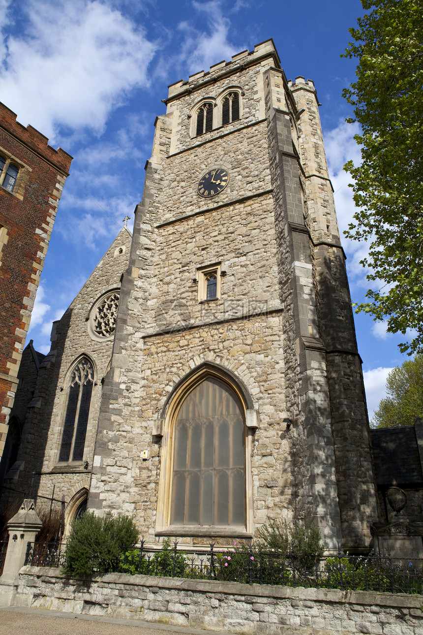 伦敦兰贝斯圣玛丽教堂宗教花园建筑学旅游博物馆历史花朵景点园艺地标图片