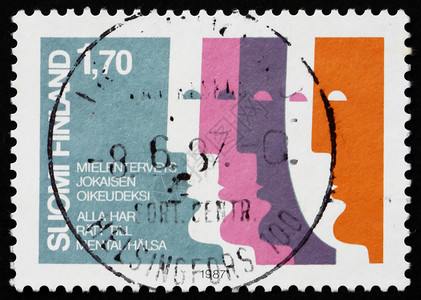 1987年 芬兰邮政邮票 精神卫生人事主管背景