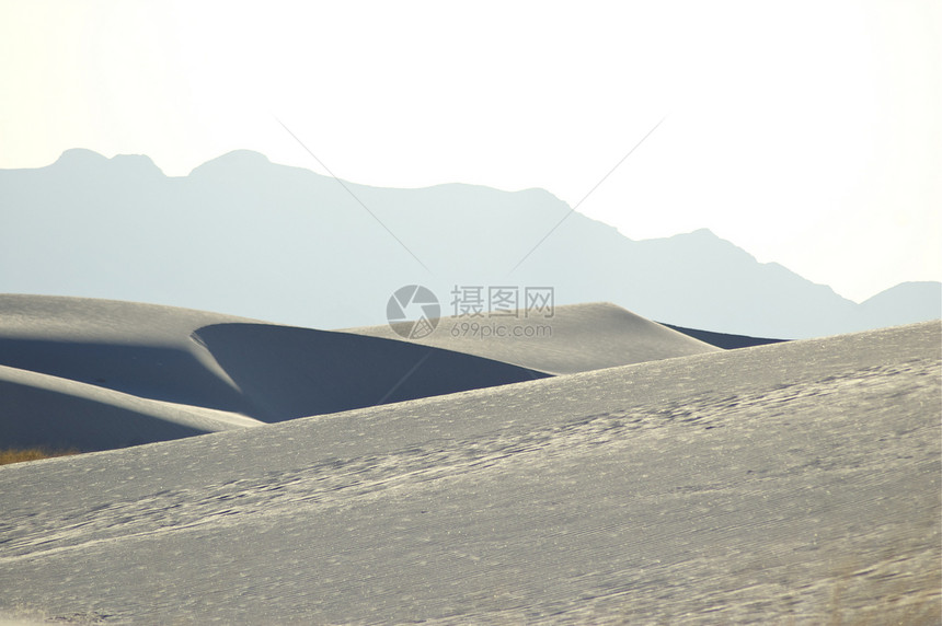 白沙国家纪念碑地平线旅行地标蓝色海浪天空丘陵沙丘假期阴影图片