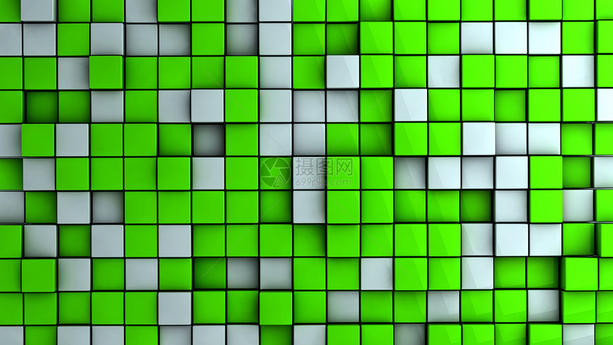 立方体壁反射绘图几何灰色复合数字瓷砖地面形状计算机图片