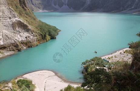 皮纳图博山天空白色游客风景陨石蓝色公吨图博火山高清图片