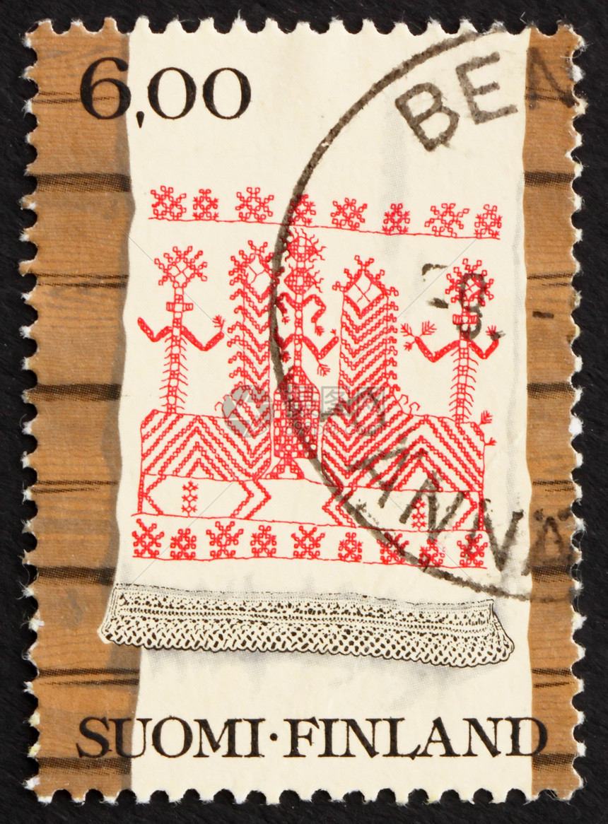 芬兰邮政邮票 1980年 Kaspaiikka拖网设计 仪式图纸图片