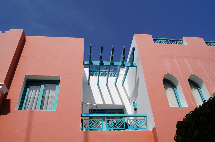阿拉伯语建筑露台楼梯支撑途径人行道阳台红陶灌木别墅陶瓷图片
