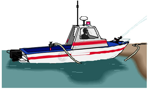 鹿特丹救援船海岸救援灾难救生员警卫服务权威居住情况海洋插画