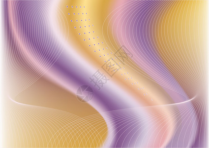 紫色弯曲曲线背景有紫色和黄色的细微差别速度坡度创造力网格横幅插图条纹白色体积阴影背景
