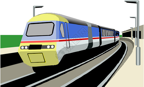 高速火车运输车方法教练观光铁路旅游旅行乘客运输货车背景图片