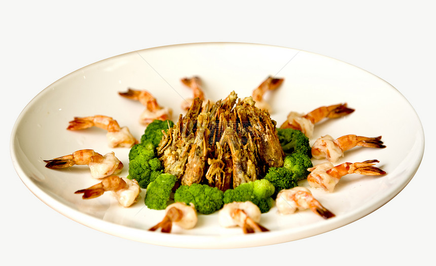 中国饮食文化 中国菜盘贝类宴会螃蟹中餐饭厅美味海鲜食物佳肴绿色图片